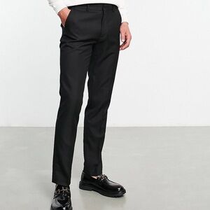 Topman Black Slim Dress Pants